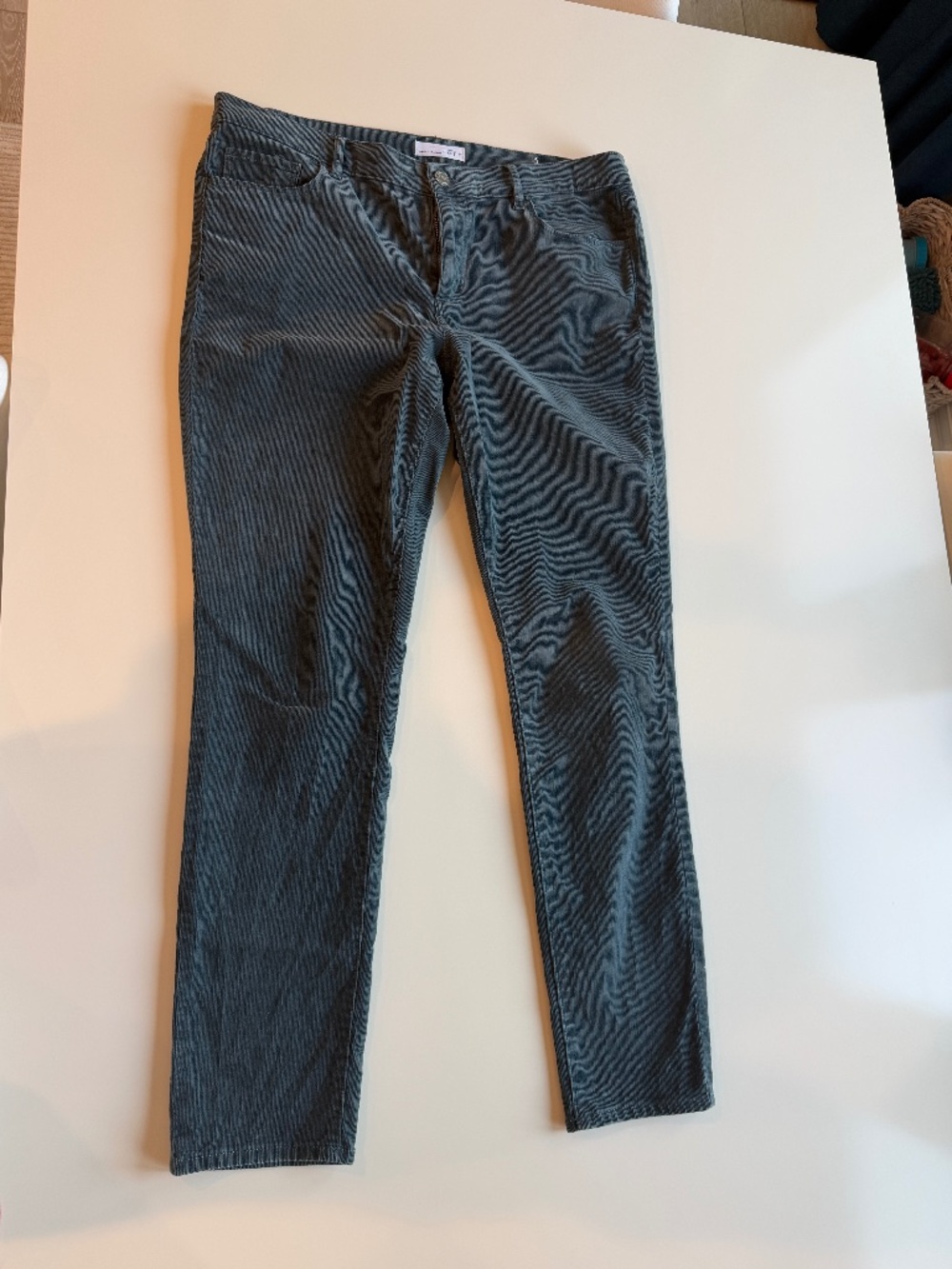LOFT dark green corduroy pants, modern skinny, Women's 31